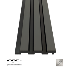 PNL-12120-S Anthracite Polimer Duvar Paneli