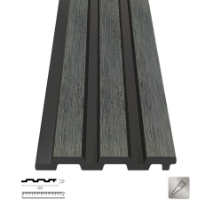 PNL-12120-S Grey Polimer Duvar Paneli