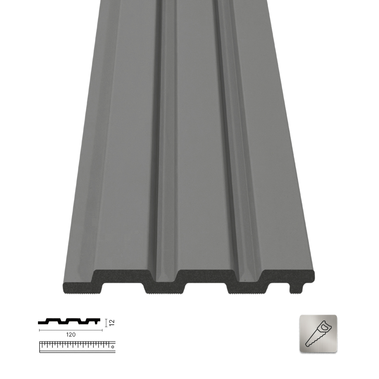 PNL-12120-S Smart Gri Polimer Duvar Paneli