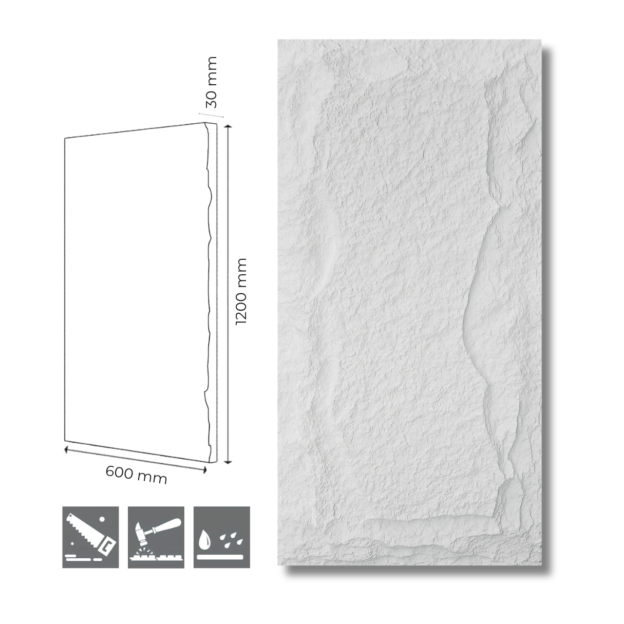 Kaya 60120-1 Beyaz Kaya Panel