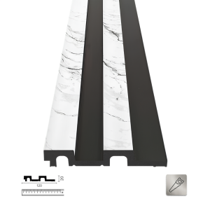 PNL-20120S Bianco Black Polimer Duvar Paneli