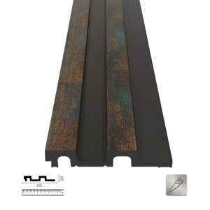 PNL-20120S Rustic Black 1 Polimer Duvar Paneli