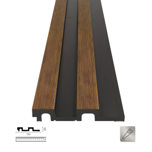 PNL-20120S Royal Black Polimer Duvar Paneli