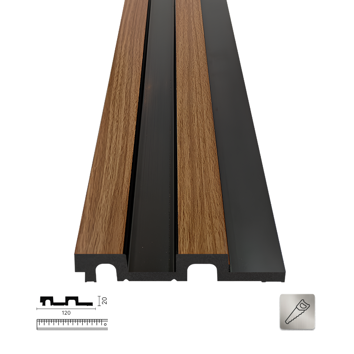 PNL-20120S Rose Black Polimer Duvar Paneli