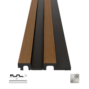 PNL-20120S Afara Black Polimer Duvar Paneli