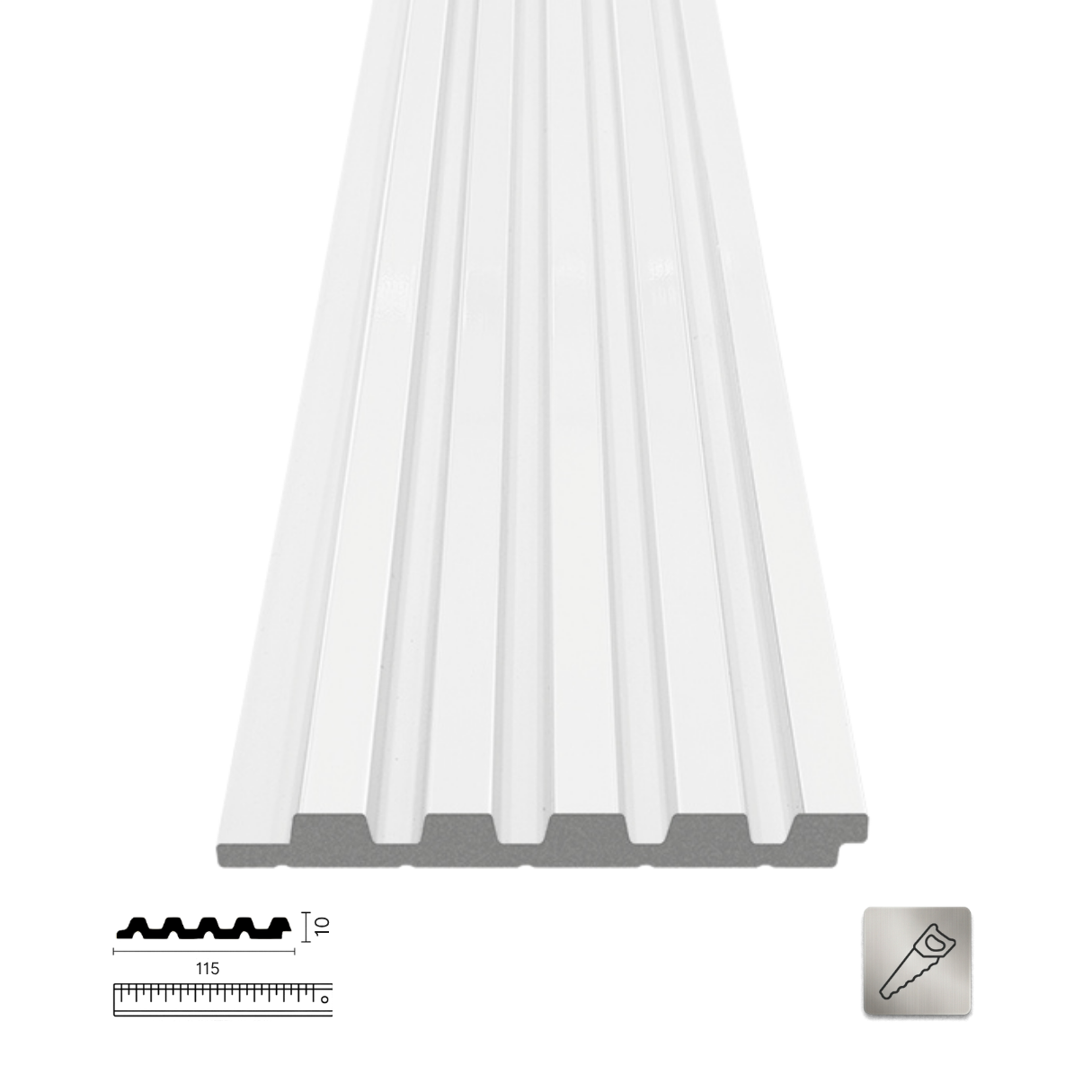PNL-10115 White Polimer Duvar Paneli