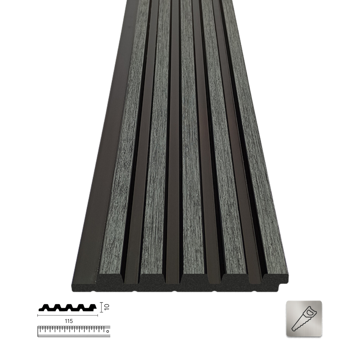 PNL-10115 Grey Polimer Duvar Paneli