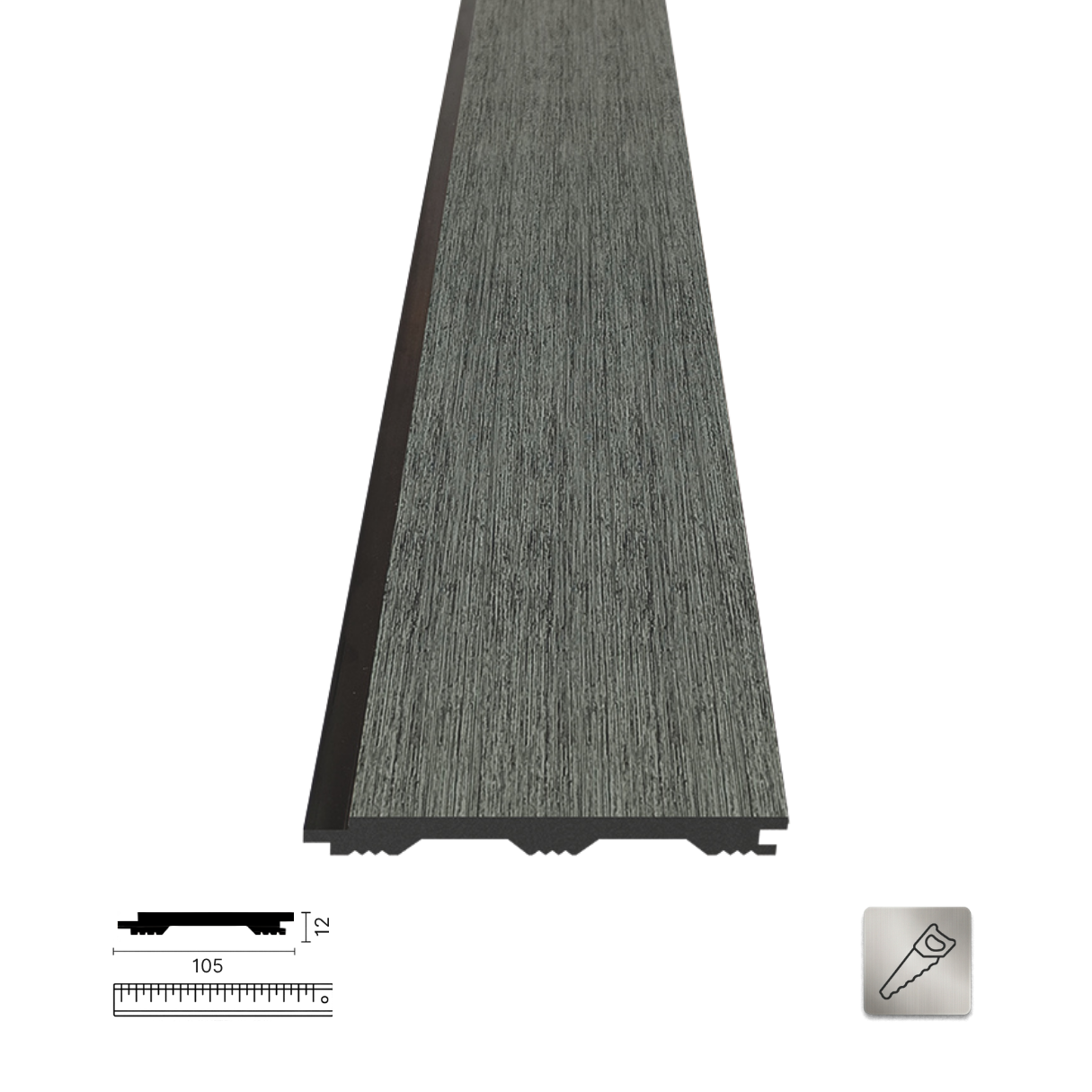 PNL-12105 Grey Polimer Duvar Paneli