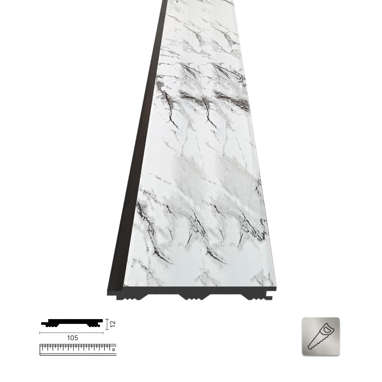 PNL-12105 Bianco Polimer Duvar Paneli