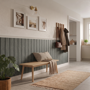 PNL-12155 Grey Polimer Duvar Paneli