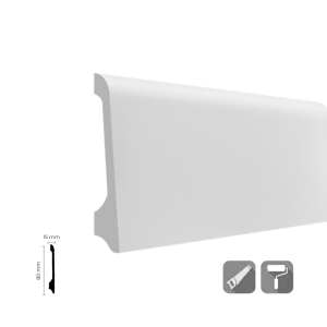 SPR-080-2 Beyaz Polimer Süpürgelik