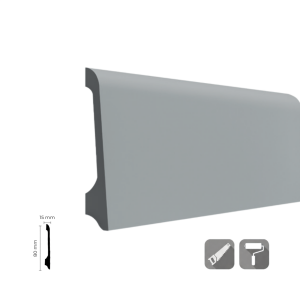SPR-080-2 Smart Gri Polimer Süpürgelik