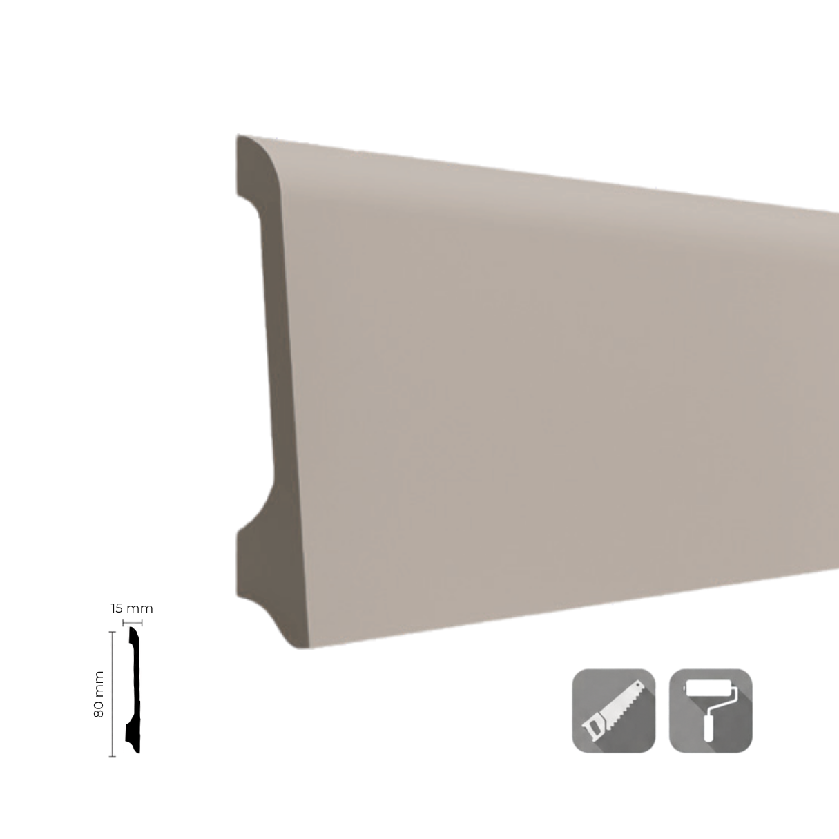 SPR-080-2 Vizon Polimer Süpürgelik