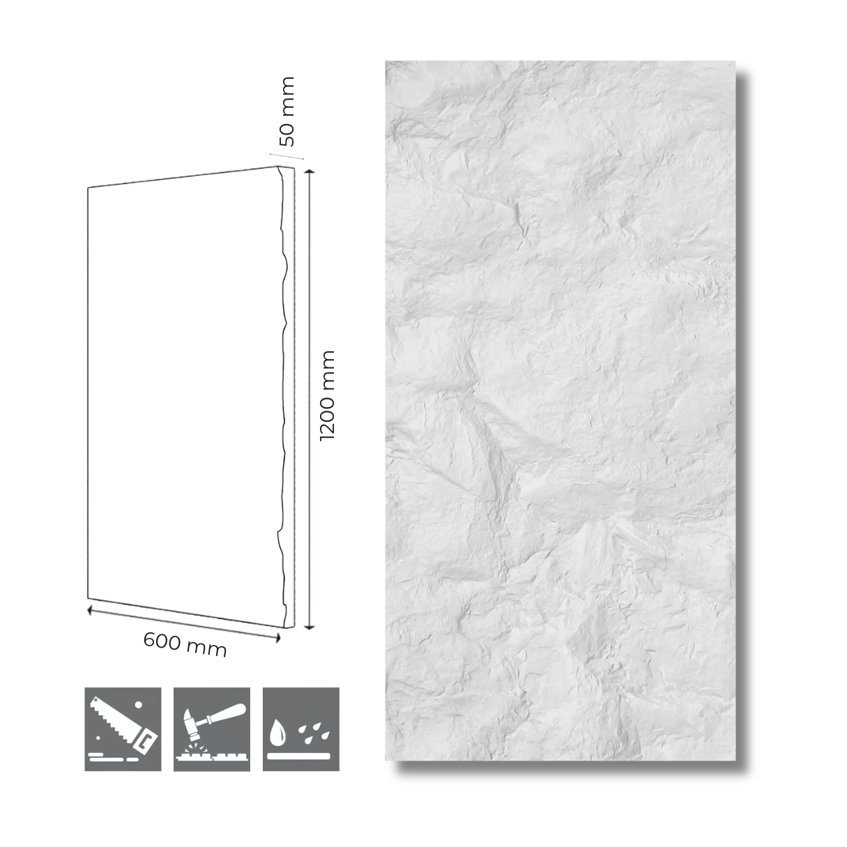 Kaya 60120-2 Beyaz Kaya Panel